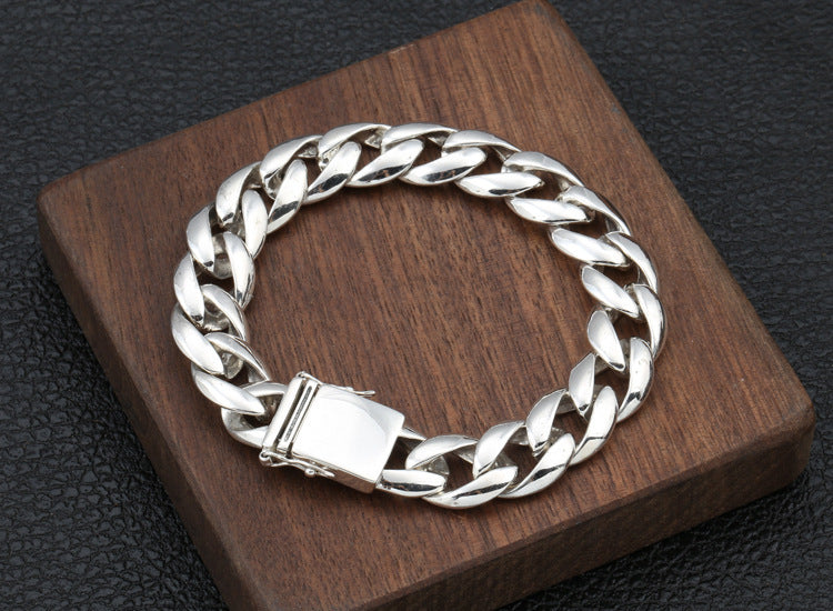Caesar Bold Silver Chain Bracelet