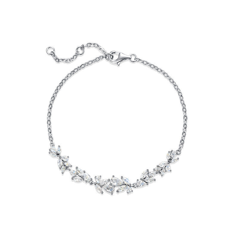 Smile Wisteria Silver Flower Necklace