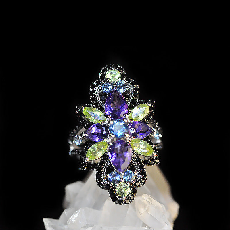 Vivid Eternity Amethyst Ring