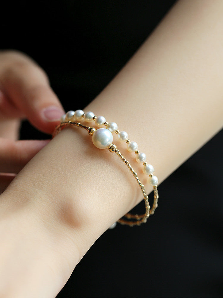 Serenity Freshwater 14K Gold Pearl Bracelet