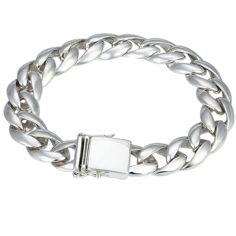 Caesar Bold Silver Chain Bracelet
