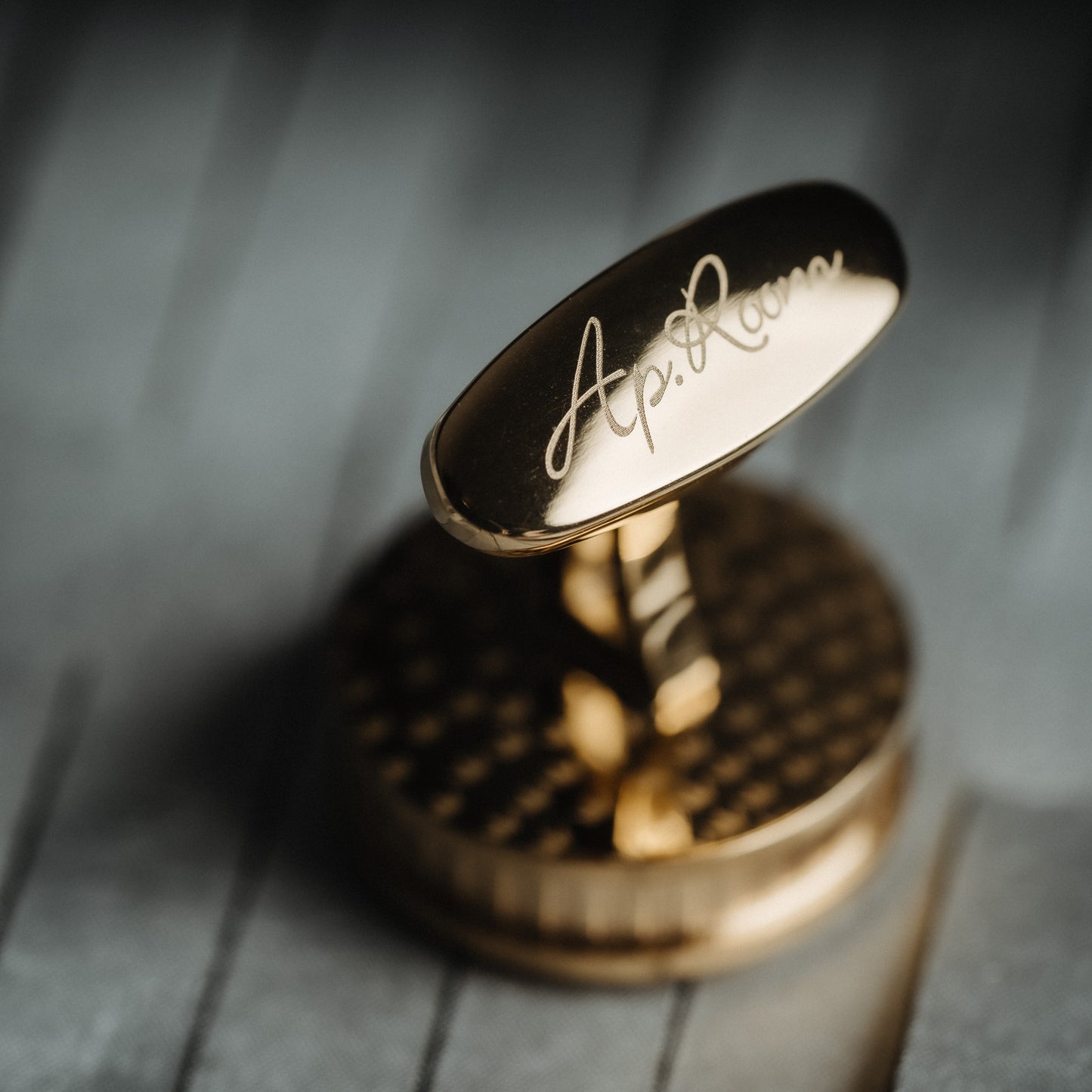 Elegance in Motion - Black Marble Cuff Links