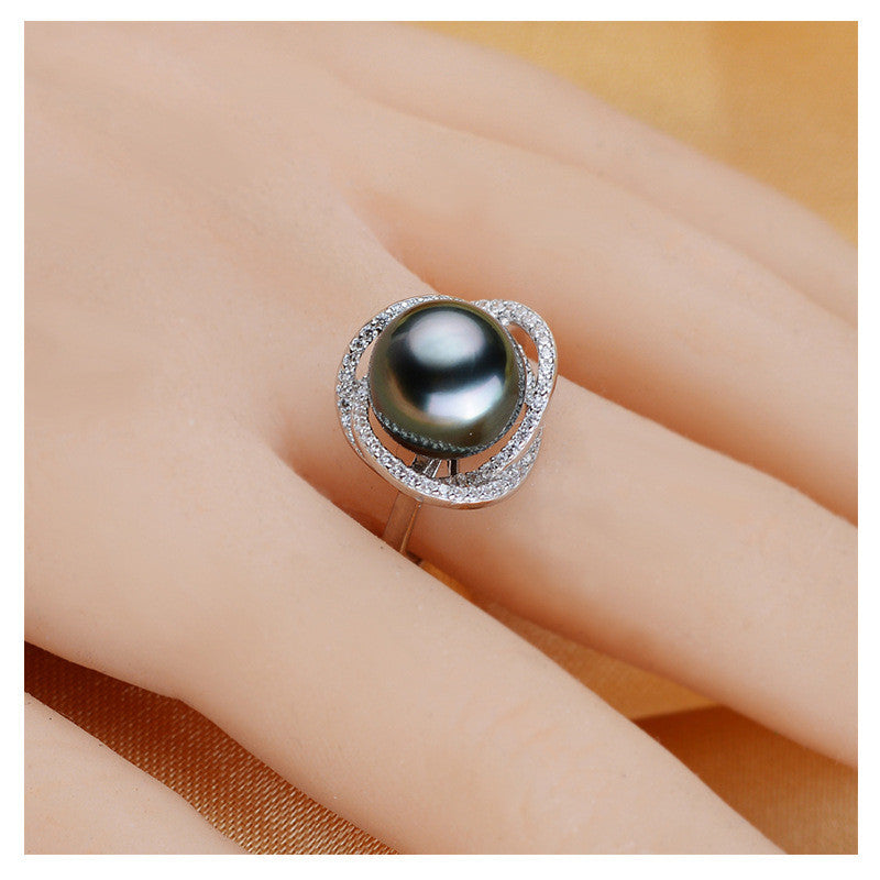 Oracle Abyssal Black Pearl Ring