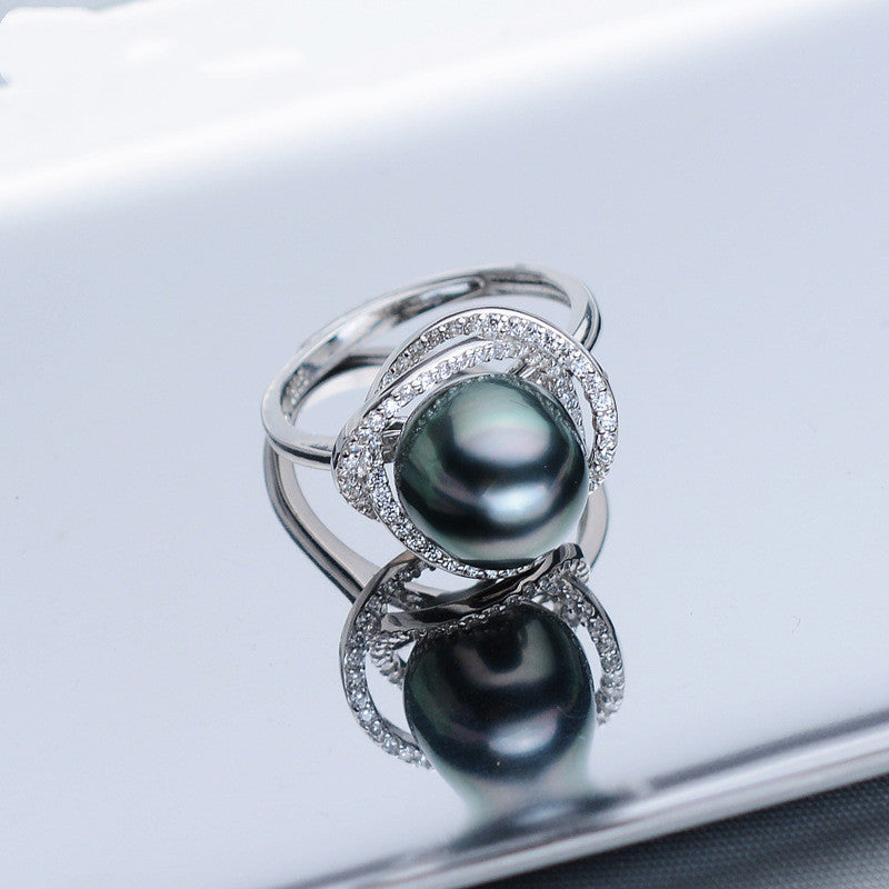 Oracle Abyssal Black Pearl Ring