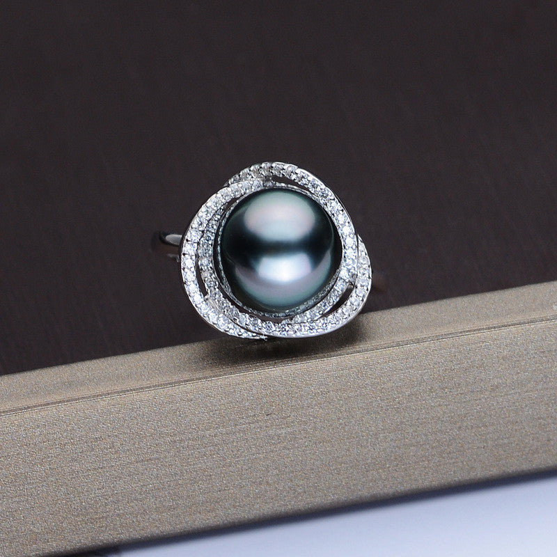 Oracle Abyssal Black Pearl Ring