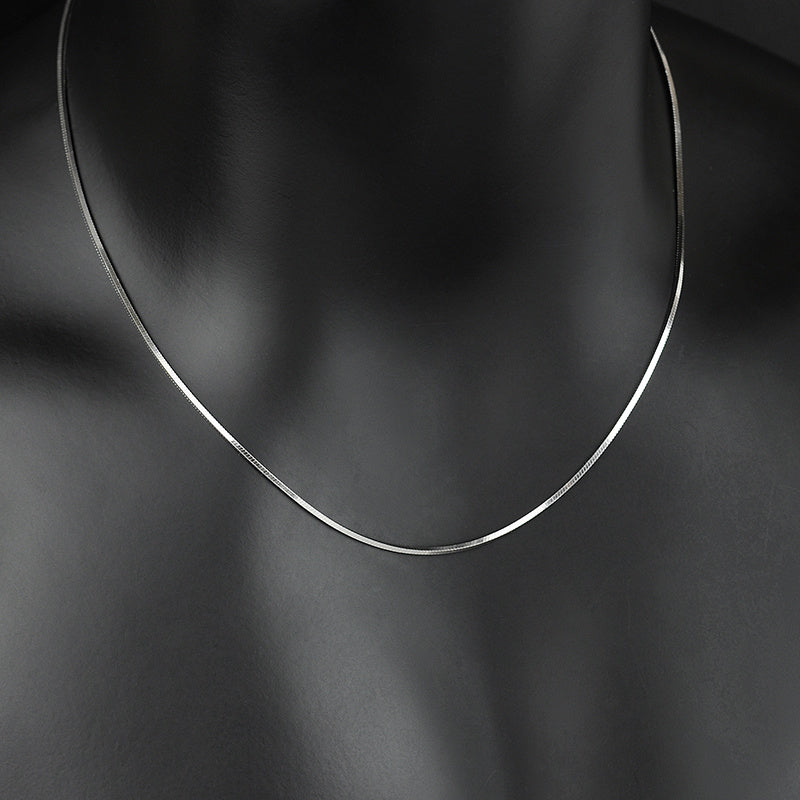 Platinum silver necklace