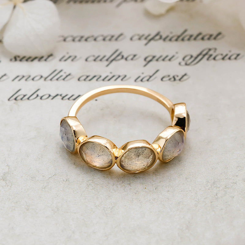 Golden Mirage Vintage Labradorite Ring