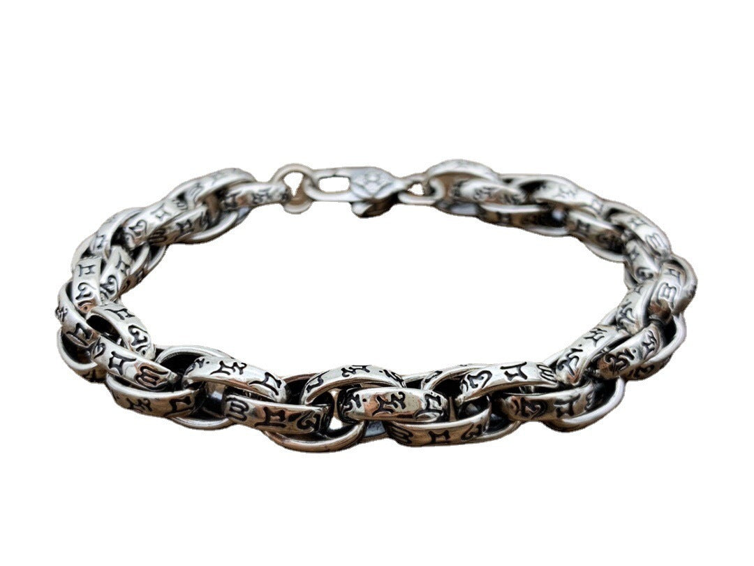 Om Imperial Retro Silver Bracelet