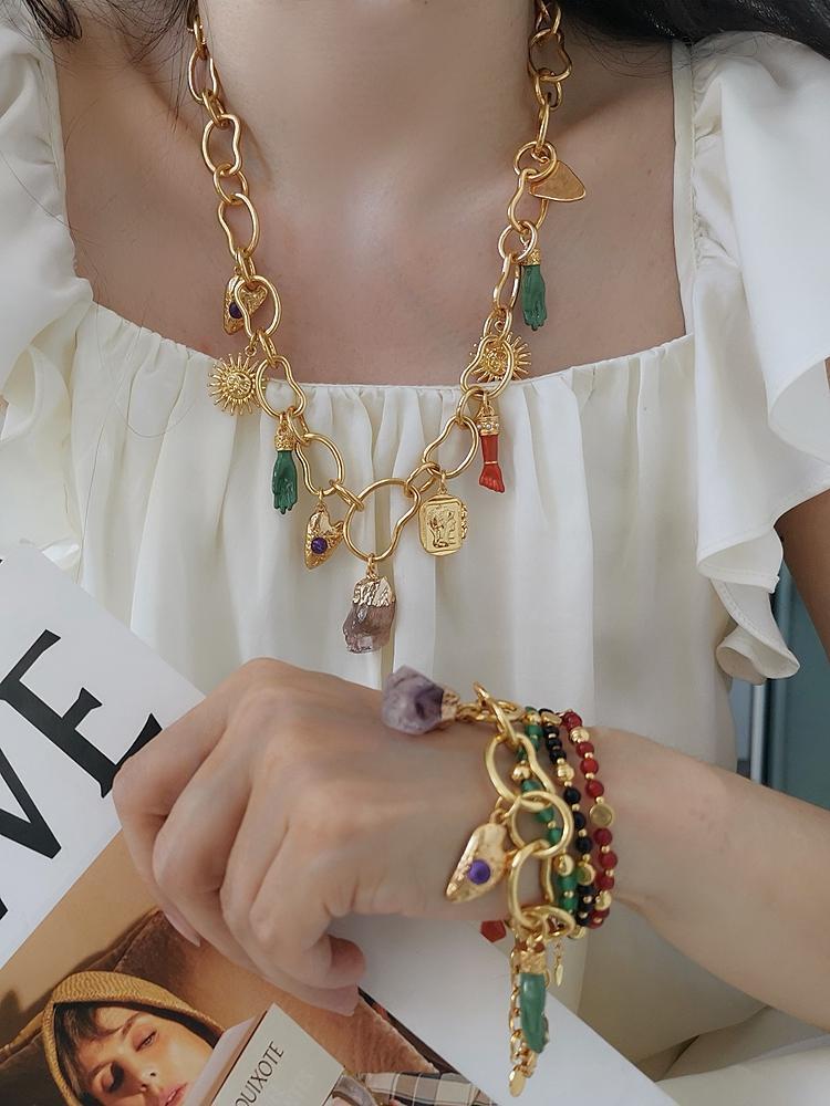 Celestial Retro Chain Exaggerated Necklace
