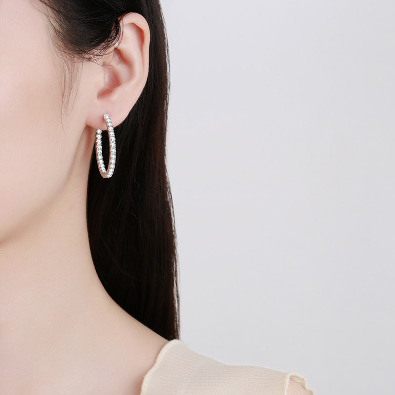 Olympian Diamond Loop Earrings