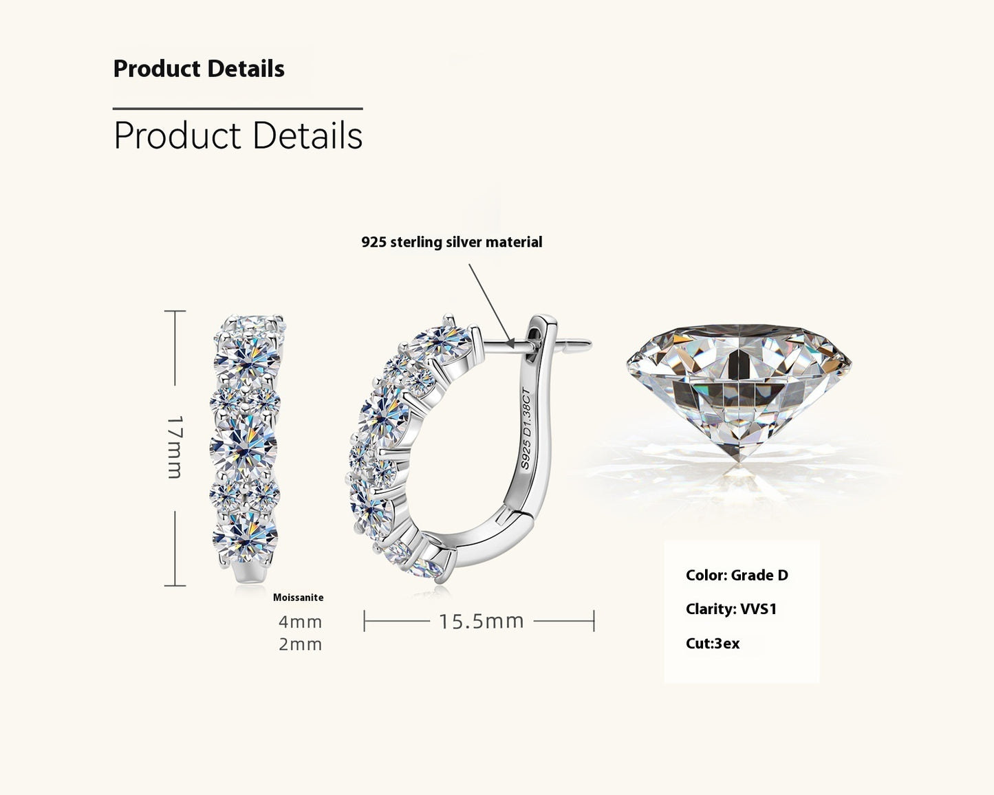 Queens Diamond Eardrop