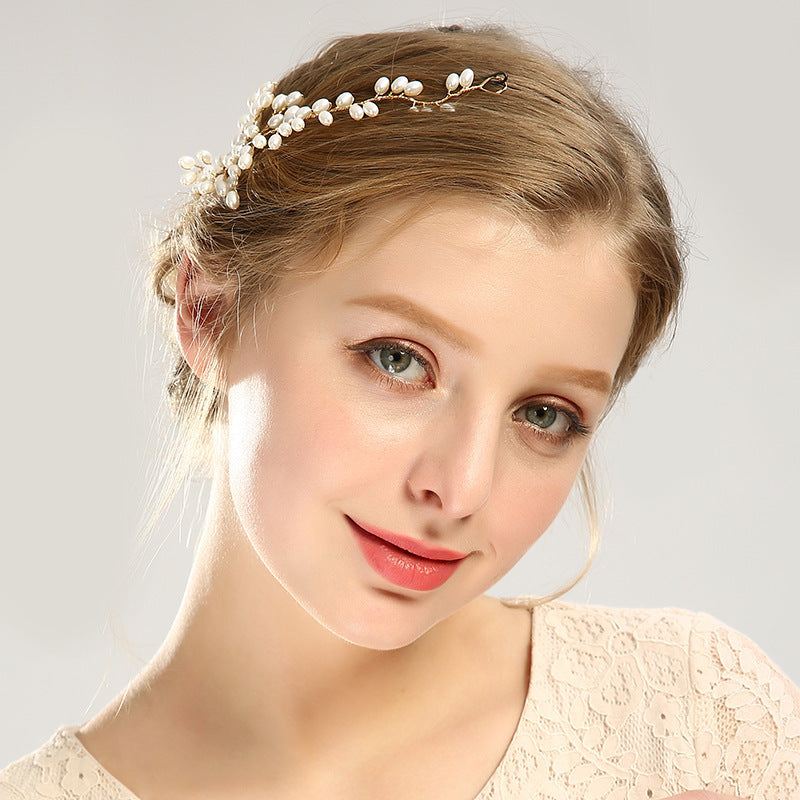 Golden Pearl Handmade Hair Accessory