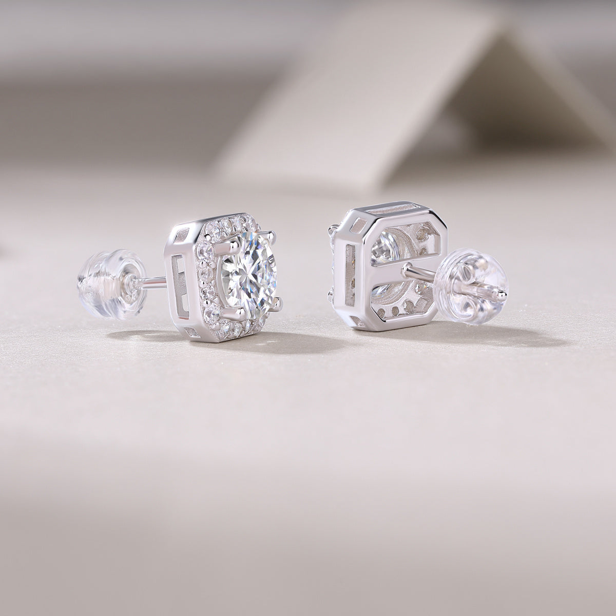 Octagon Glow Diamond Earrings