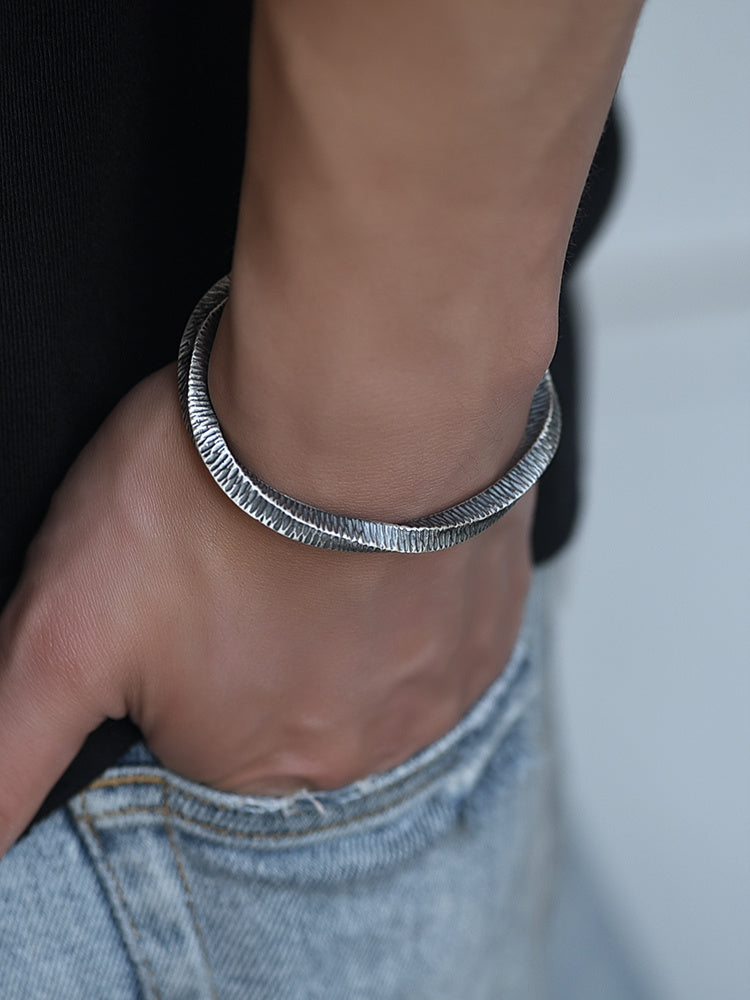 Mobius Silver Bracelet for Men