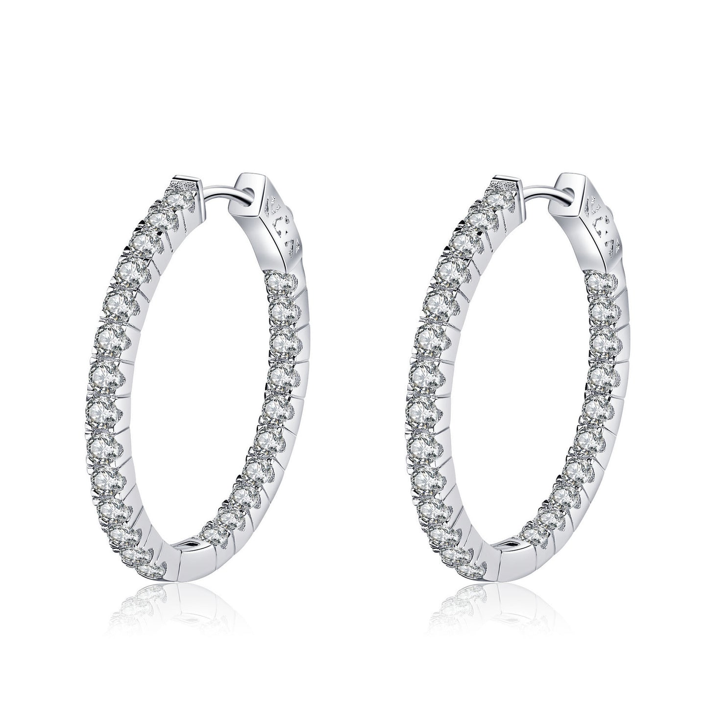 Olympian Diamond Loop Earrings