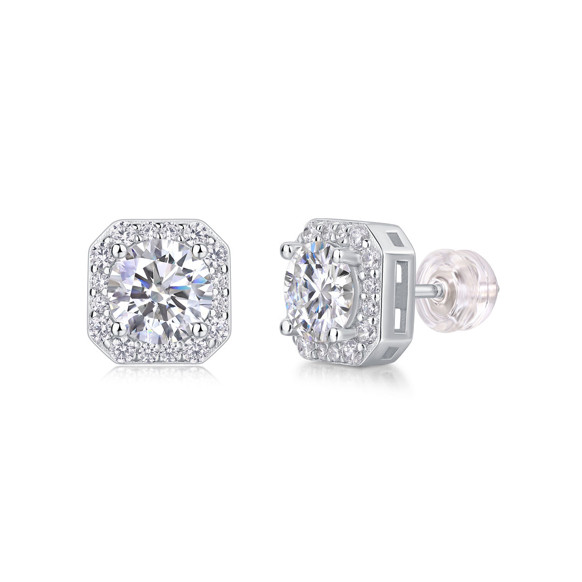 Octagon Glow Diamond Earrings