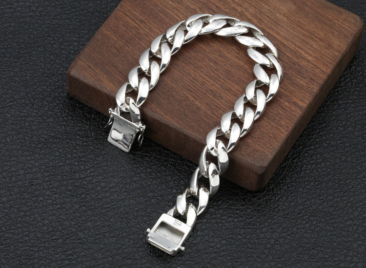 Caesar Bold Silver Chain Bracelet