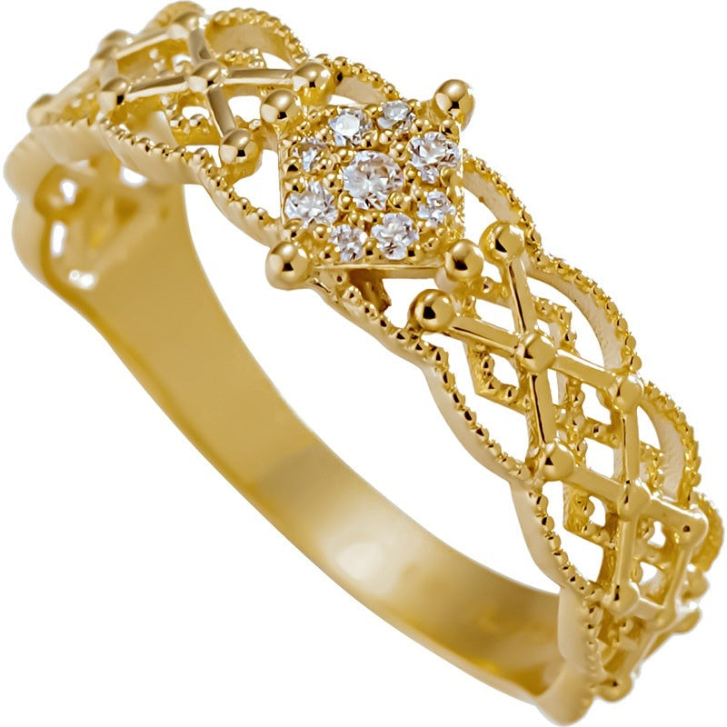 Regal Crown Radiance 18K Gold Ring