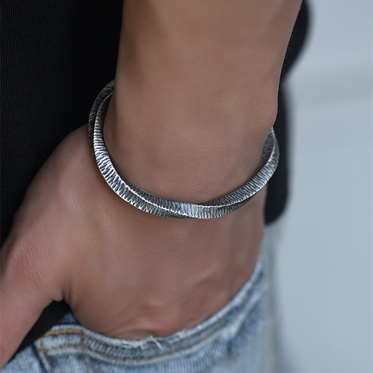 Mobius Silver Bracelet for Men
