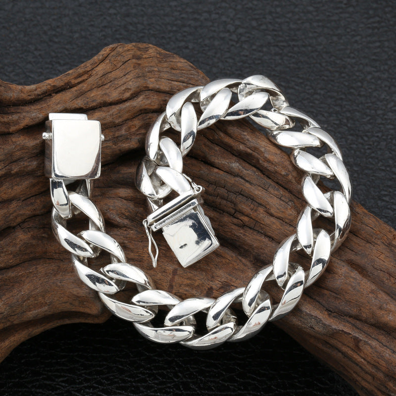 Caesar Bold Silver Chain Bracelet