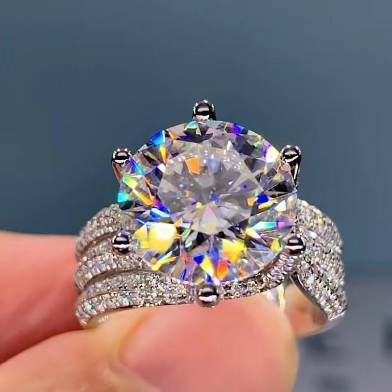 Moissanite Ring III Love Gold Plated Seal