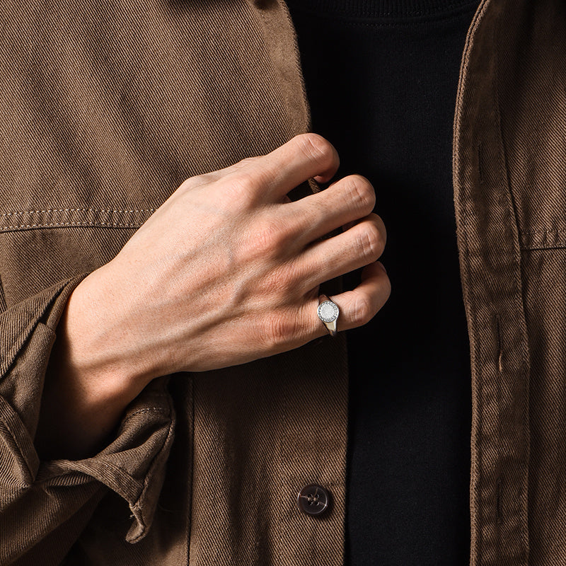 Rule with intention - Silver Ring For Kings With Trendy Design