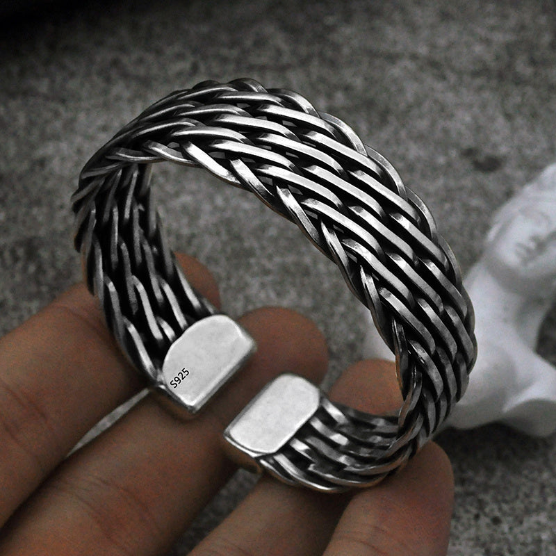 Augustus Sovereign Handmade Silver Band Bracelet