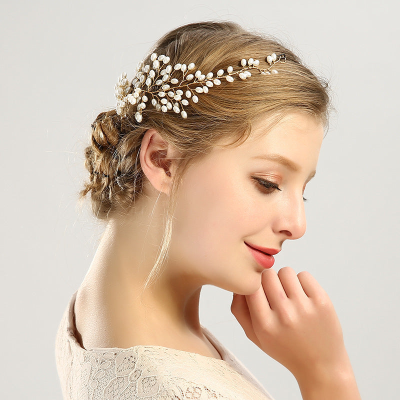Golden Pearl Handmade Hair Accessory