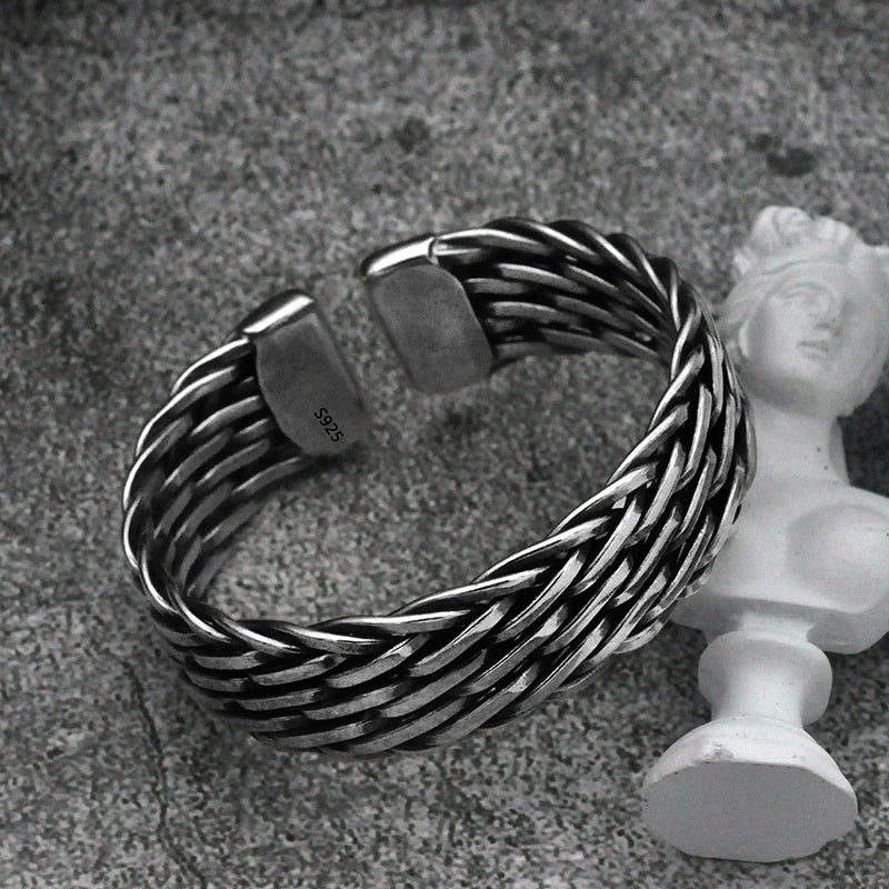 Augustus Sovereign Handmade Silver Band Bracelet