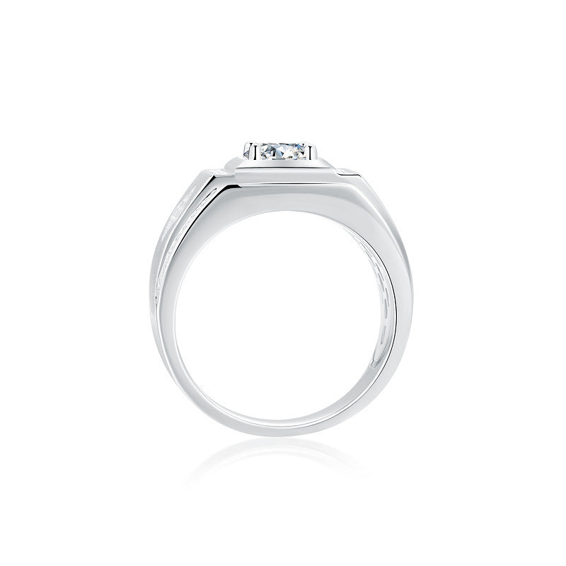 Throne Silver Ring Inlaid Gemstone