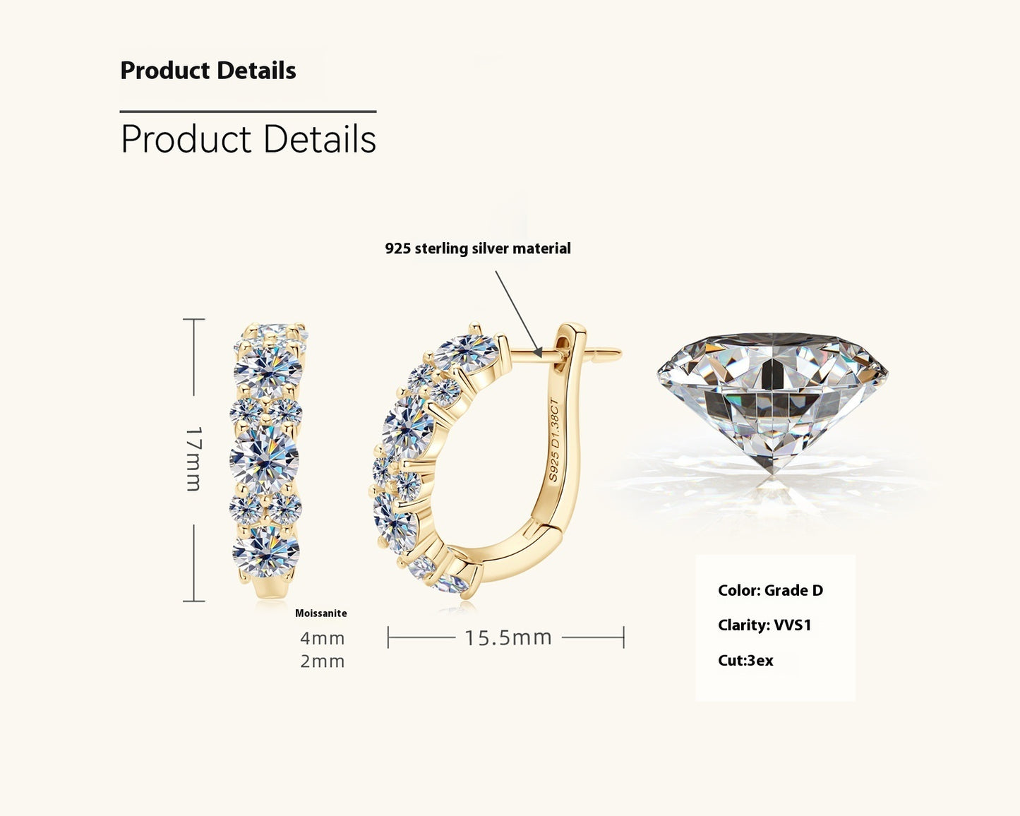 Queens Diamond Eardrop