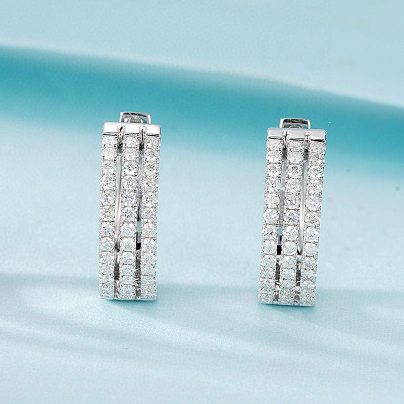 Celestial Diamond Luxe Earrings White Gold 18K