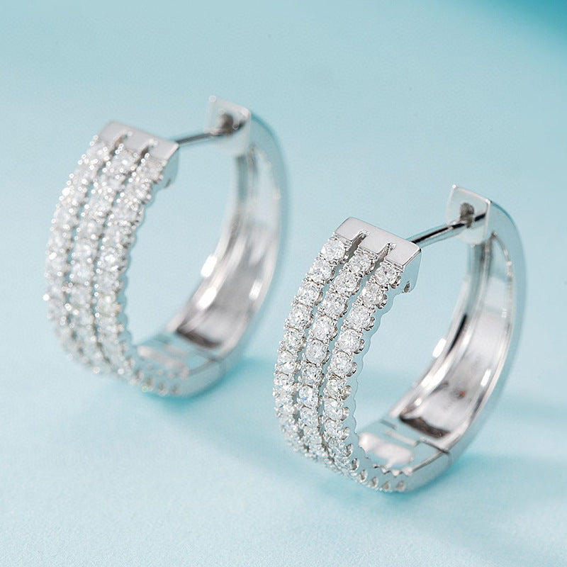 Celestial Diamond Luxe Earrings White Gold 18K