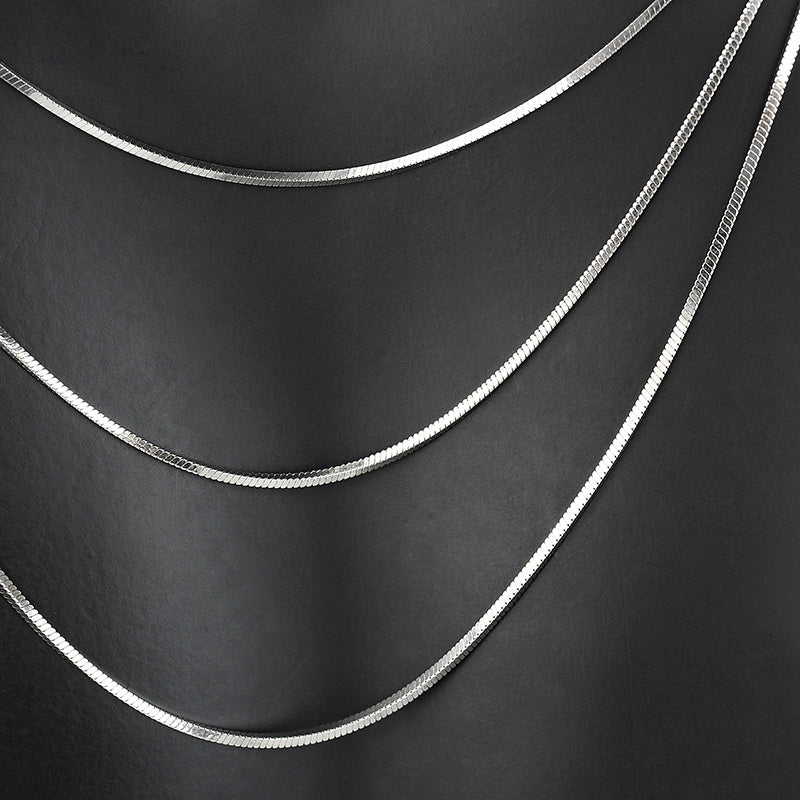 Platinum silver necklace