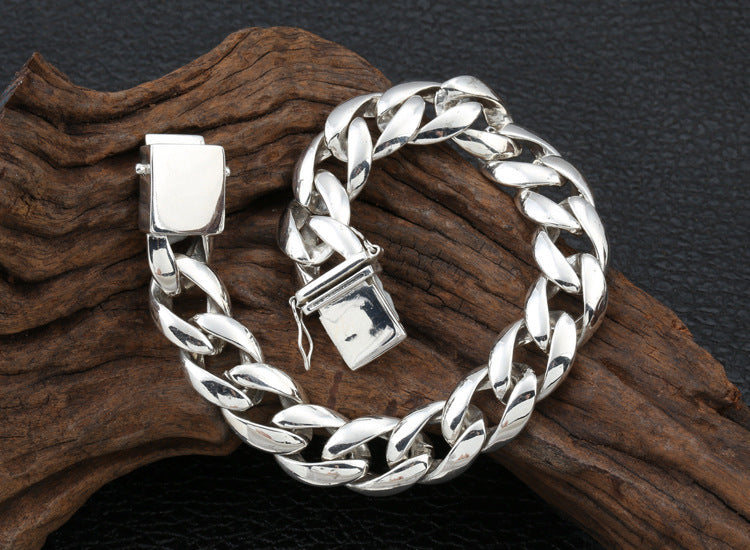 Caesar Bold Silver Chain Bracelet