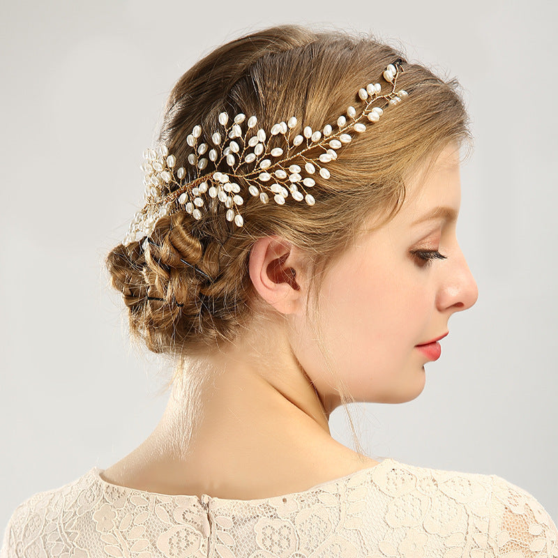 Golden Pearl Handmade Hair Accessory
