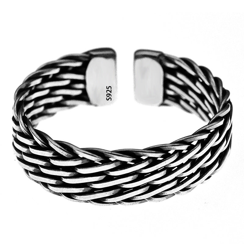 Augustus Sovereign Handmade Silver Band Bracelet