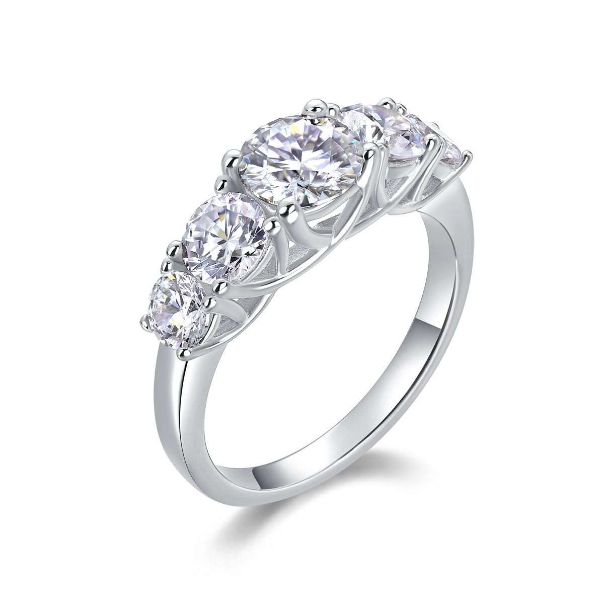 Elemental Crown Diamond Silver Ring