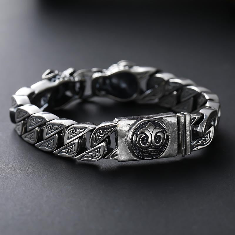 Pharaohs Leopard Silver Head Bracelet