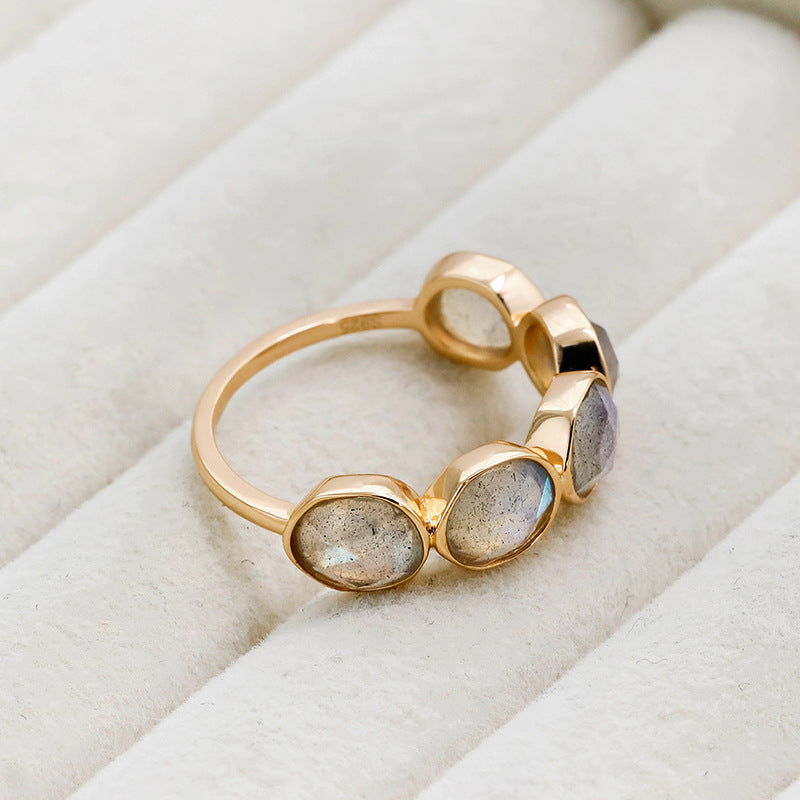 Golden Mirage Vintage Labradorite Ring