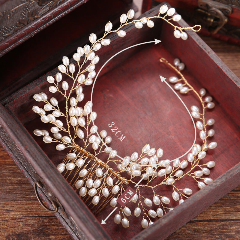 Golden Pearl Handmade Hair Accessory
