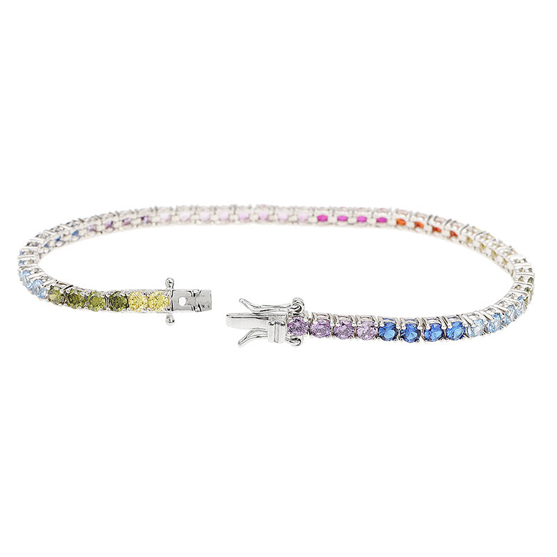Starlight Spectrum Colorful Zircon Diamond Bracelet