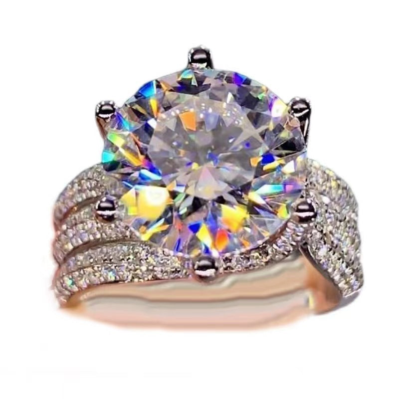 Moissanite Ring III Love Gold Plated Seal