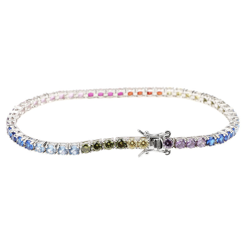 Starlight Spectrum Colorful Zircon Diamond Bracelet
