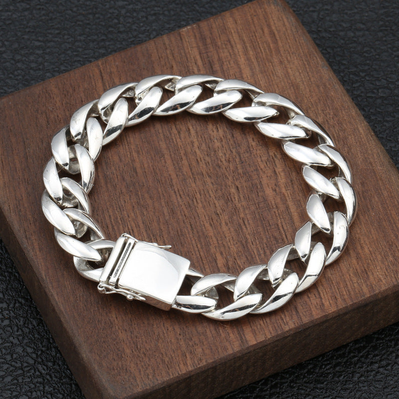 Caesar Bold Silver Chain Bracelet