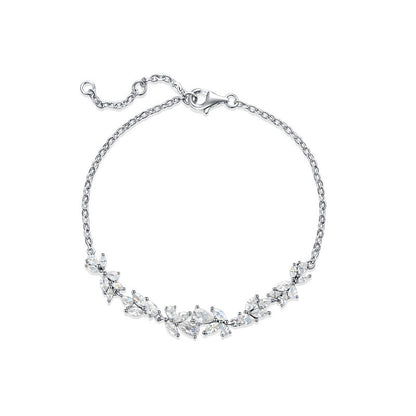 Smile Wisteria Silver Flower Necklace