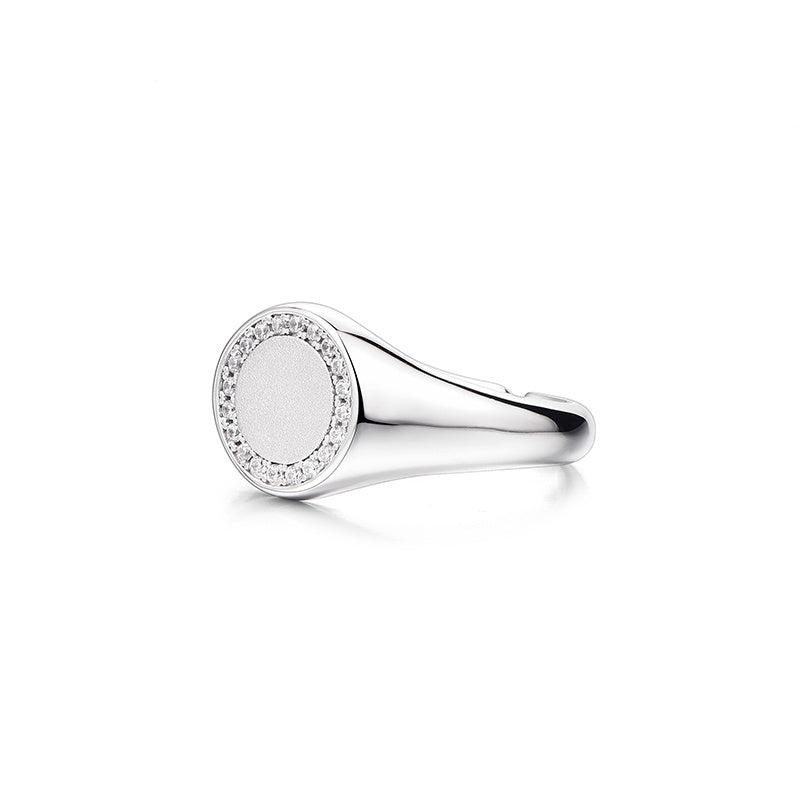 Edward Silver Diamond Ring
