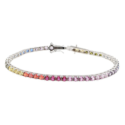 Starlight Spectrum Colorful Zircon Diamond Bracelet