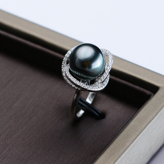 Oracle Abyssal Black Pearl Ring