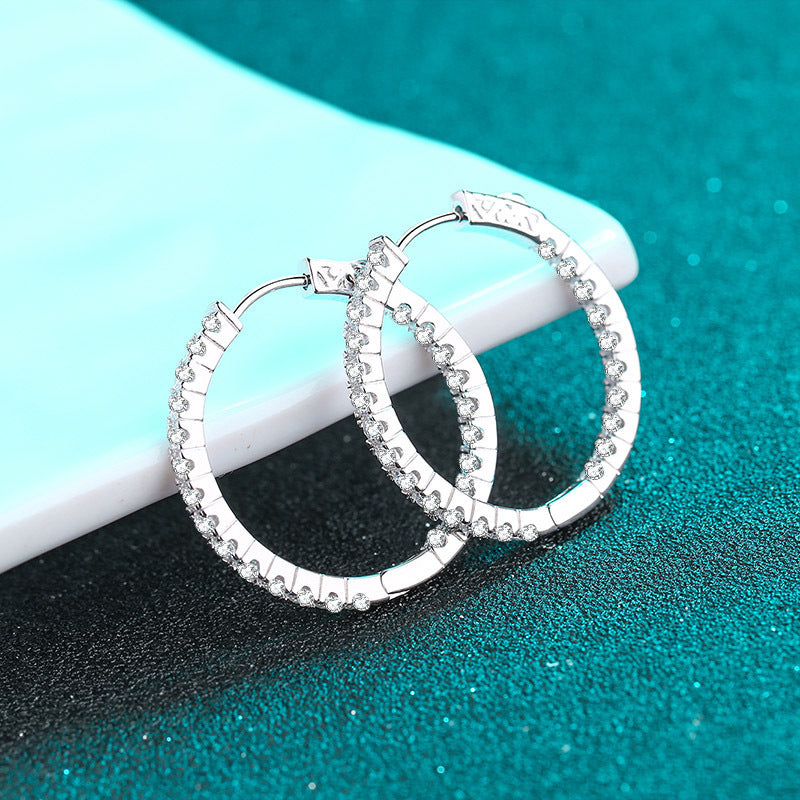 Olympian Diamond Loop Earrings